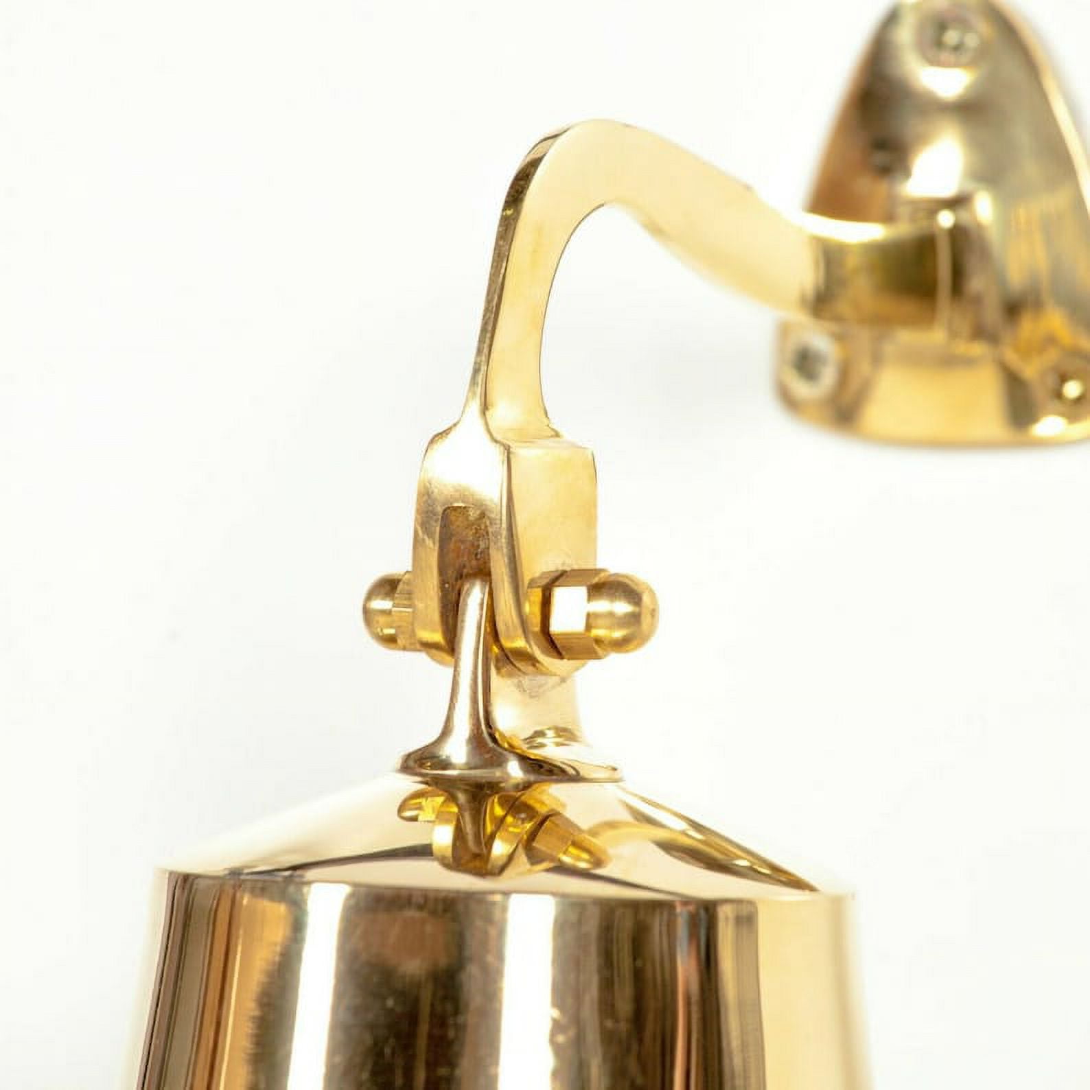 Antique Vintage Style Nautical Wall Mounted Door Solid Brass Bell Ship Pub Last Order 6"