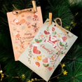 thumbnail image 4 of Juego de calendario de adviento de Navidad, bolsas de papel Kraft con cuenta atrás, paquete de embalaje de regalo de recuerdo de fiesta de invierno, bolsa de dulces con pegatinas de Navidad, 4 of 4
