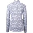 thumbnail image 3 of Women's Cutter & Buck  Charcoal Binghamton Rumble Ponies Traverse Camo Stretch Quarter-Zip Pullover Top, 3 of 3