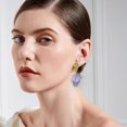thumbnail image 3 of Big Hollow Love Heart Long Dangle Earring for Women Shiny Crystal Sterling Silver Drop Earrings Jewelry, 3 of 14
