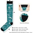 thumbnail image 3 of FREEAMG Christmas Decoration Compression Socks for Men & Women Running Stockings Knee High Socks for Gardening Running Cycling Travel and Climbing, 1 Pair, 3 of 7