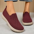 thumbnail image 2 of Rokment Orthopedic Platform Slip on Socks Walking Shoes for Women with Arch Support Comfortable Knitted Orthotic Nuring Non Slip Work Tennis Sneakers Red Size 8.5, 2 of 5