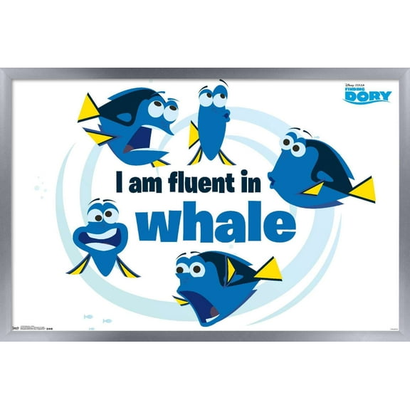 Disney Pixar Finding Dory - Whale Wall Poster, 14.725" x 22.375", Framed