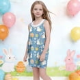 thumbnail image 6 of ATOGUTA Kids Dress Casual Summer Spaghetti Straps Easter Romper Dresses with Pockets for Kid Size 3T-10. Multicolor, 6 of 6