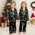 thumbnail image 5 of Jkety Family Christmas Pajamas Matching Sets Satin Silk Button Down Xmas Pjs Sets Holiday Sleepwear Long Sleeve Nightwear, 5 of 5