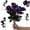 Dark Purple-10PCS, variant on 1PCS Gothic Skull Roses Artificial Flowers - 14.57" Long Stem Black and Red Roses with Detailed Skull Centers - Spooky Halloween Decor for Parties, Weddings, Haunted Houses, Photo Props