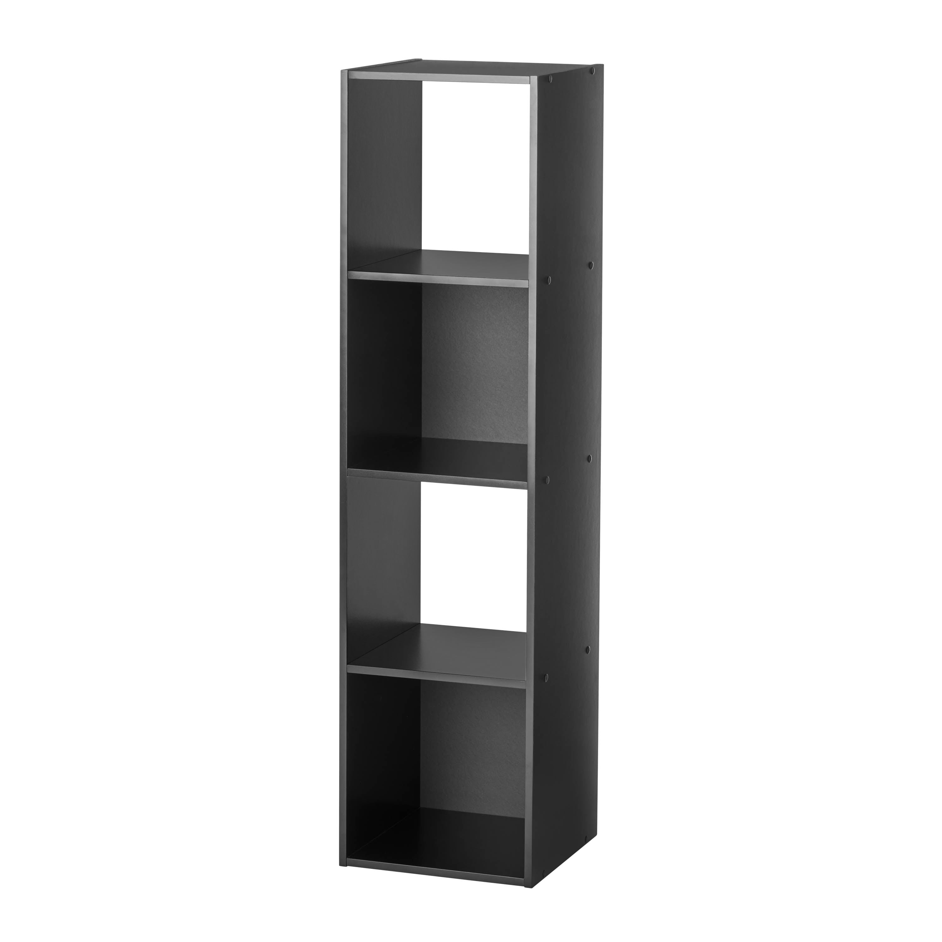 Mainstays 4 Cube Vertical Storage Organizer, Black