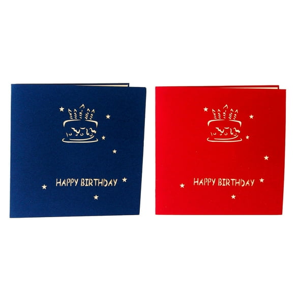 Cartes Pop-Up Joyeux Anniversaire, Cartes en Papier Cake Pop-Up, Cartes-Cadeaux Pop-Up 3D pour Filles, Garçons, Familles