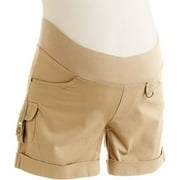 Maternity Demi-Panel Cuffed Cargo Shorts