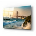 thumbnail image 2 of Epic Art 'Golden Gate Bridge Sunset with Wave Action' by Epic Portfolio, Acrylic Glass Wall Art, 24"x16", 2 of 8