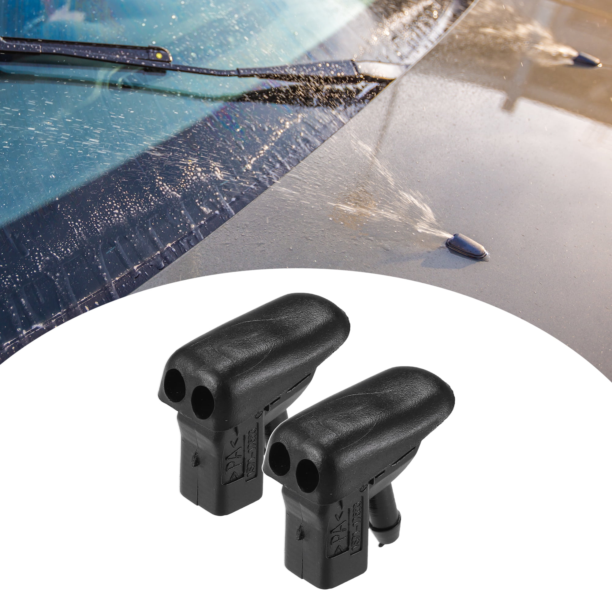 Unique Bargains Windshield Washer Nozzle Fit for Jaguar x Type Pack of 7 Black