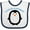 White and Navy, variant on Inktastic Cool As a Penguin Boys or Girls Baby Bib