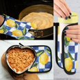 thumbnail image 5 of Yayeee Oven Mitts and Pot Holder Set of 2 Heat Resistant Kitchen Gloves Baking Hot Pad, Lemon Checkered, 5 of 5