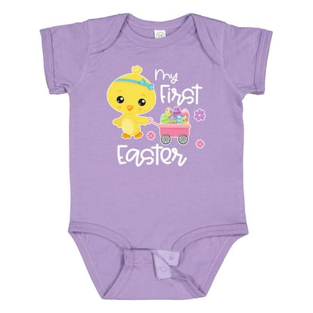 

Inktastic My 1st Easter with Baby Chick and Eggs in Wagon Gift Baby Boy or Baby Girl Bodysuit