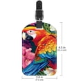 thumbnail image 6 of Square 2Pack PU Leather Parrot Cruise Luggage Tag with Privacy Cover and Name ID Tag for Travel Handbags Backpacks Luggage Tags, 6 of 6