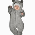 thumbnail image 3 of Wamejoo Boys Winter Coat Jacket Baby Boy Jumpsuit Solid Hooded Romper Warm Coat Outwear Outerwear, 3 of 9