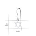 thumbnail image 2 of 925 Sterling Silver Star of David Fish Hook Earrings, 2 of 3