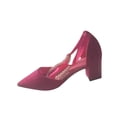 thumbnail image 6 of Xucatan Women's Pointed Toe Heels, Pearl Ankle Strap Satin Bow Pumps, Detachable Dress Shoes with Hollow Detail, Versatile Spring Evening Party Footwear Gift, 6 of 9