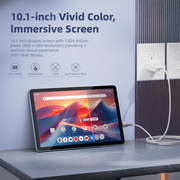 10.1 Inch HD Tablet, Octa-Core Processor Blue Android Tablet,12GB RAM,128 GB ROM, 8+13MP Dual Camera, G80 Tablet Computer