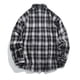 thumbnail image 4 of Blusa y camisa de manga larga con cuello vuelto para hombre, moda informal, estilo abotonado, con entramado, mangas largas, cuello vuelto, abrigo de poliéster para hombre, 4 of 4