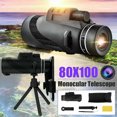 thumbnail image 2 of VALINK 80x100 Monocular Telescope Compact High Definition Zoom Optics with Phone Holder & Tripod for, 2 of 6