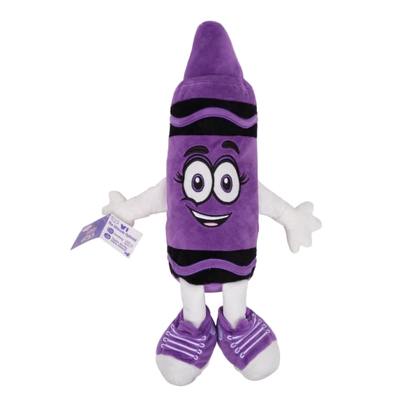 Crayola Crayon Tip Plush Stuffed Animal, Purple, 14 Inch
