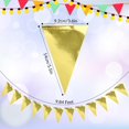 thumbnail image 4 of Guirnalda de Banderines Triangulares con Purpurina Dorada JHZMCRX 3 Paquetes, 4 of 9