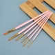 thumbnail image 5 of Suministros de arte de cabello de nailon para principiantes, ideal para pintar y dibujar Juego de 6 pinceles de acuarela puntiagudos de color rosa mate, 5 of 8