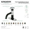 thumbnail image 7 of Kingston Brass KSD2824RX Belknap One-Handle Single-Hole Bathroom Faucet with Deck Plate and Push Pop-Up Drain, Matte Black/Black Stainless, 7 of 7