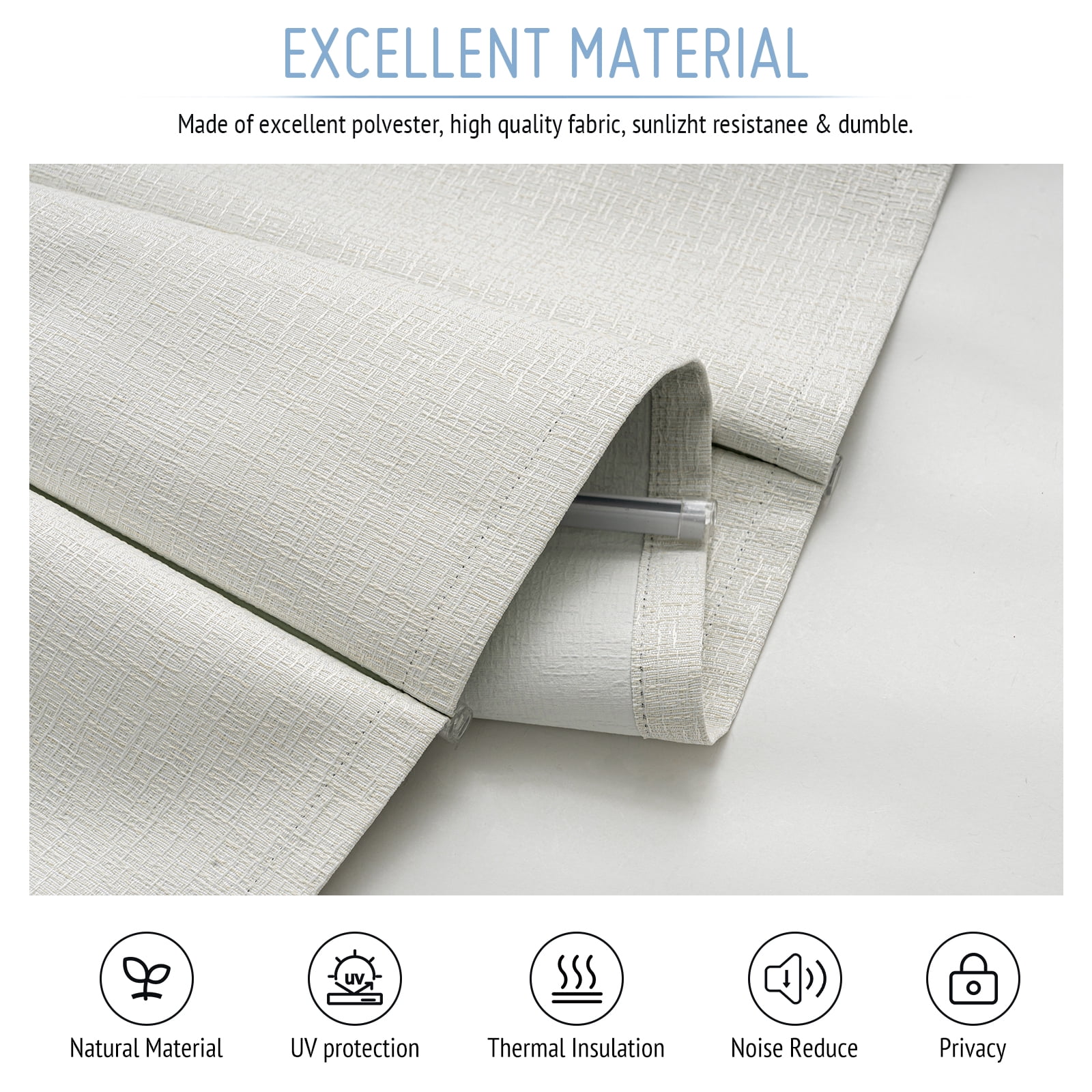Keego Upgraded No Drill Roman Shades Thermal Insulating Cordless Roman Shades Blinds Window Blinds Easy Install for Home Office Bedroom - White, 35"W x 42"H