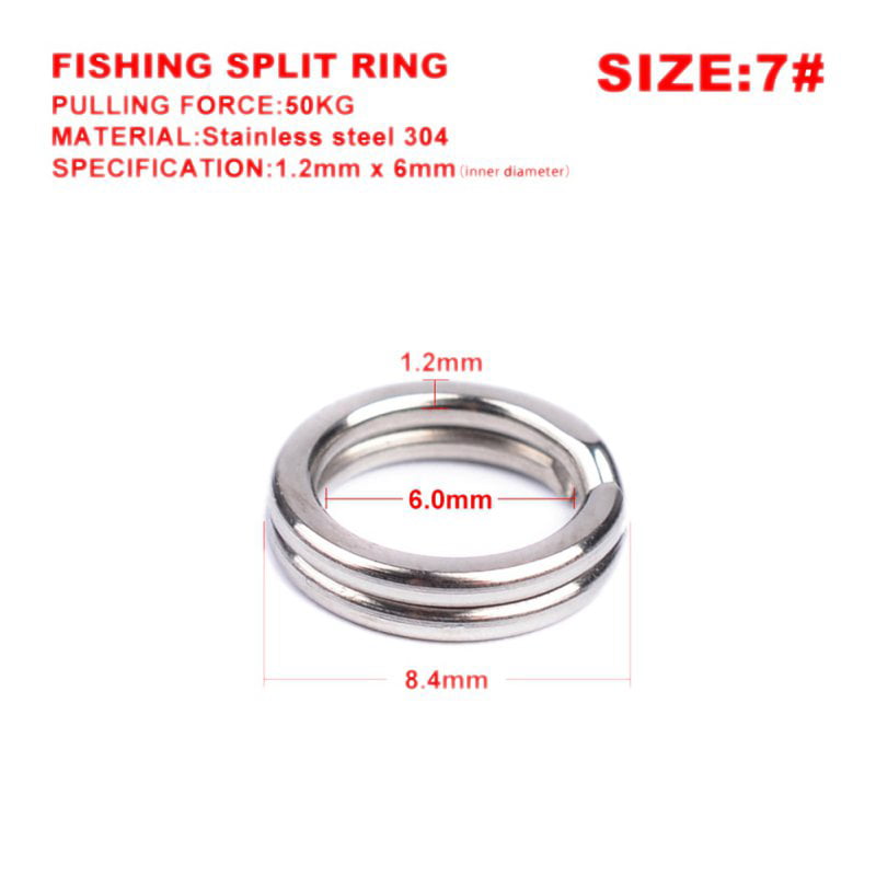 Fishing 8 Jigging Rings Lure Tackle Accessory 20Pcs Fishing Split Rings