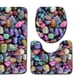 thumbnail image 4 of Juego de alfombras de baño con estampado de piedra 3D, alfombrillas de baño antideslizantes, alfombrillas decorativas para asiento de inodoro, alfombra 3 piezas seitruly JJ25267-08, 4 of 5