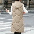 thumbnail image 6 of Gamivast Long Quilted Vest Women with Detachable Hooded Plus Size Stand Collar Sleeveless Padded Jackets Winter Trendy Zip up Coats with Pockets Warm Button Down Outerwear, 6 of 6