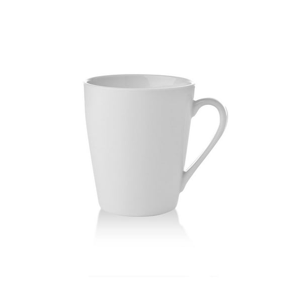 Porcelain Delta-Coupe dia.3.25" h:3.75" 9 oz. Round White Porcelain Mug (Set of 4)