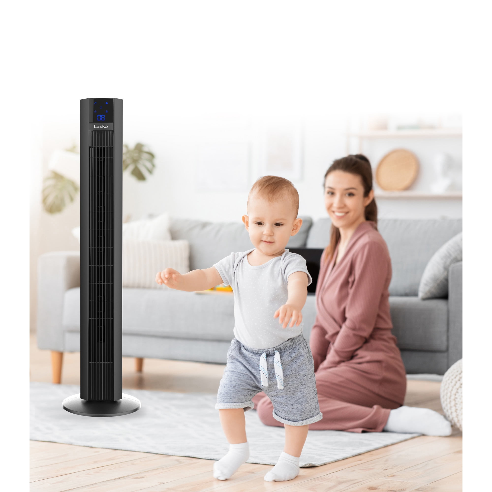 Lasko Xtra Air® 48" 4-Speed Oscillating Remote Controlled Tower Fan, Black T48336