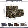 thumbnail image 2 of Xixirimido Recliner Loveseat Slipcover, 6 Pieces Stretch Sofa Covers for 2 Seat Reclining Couch, Soft Washable Furniture Protector with Pockets, Abstract Forest Camouflage, 2 of 8
