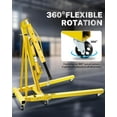 thumbnail image 3 of Mescukay 2-Ton Folding Engine Hoist with Lever, Hydraulic Shop Crane with 6 Swivel Wheels & Adjustable Boom (0.5T-2T), Heavy-Duty Cherry Picker for Garage, Workshop, Truck, Farm, 3 of 6