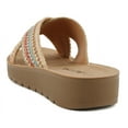 thumbnail image 3 of Soda Shoes Women Sandals Crisscross Strap Band&nbsp;Flatform Platform LUCY-S Multi Color Raffia Colorful 7, 3 of 5