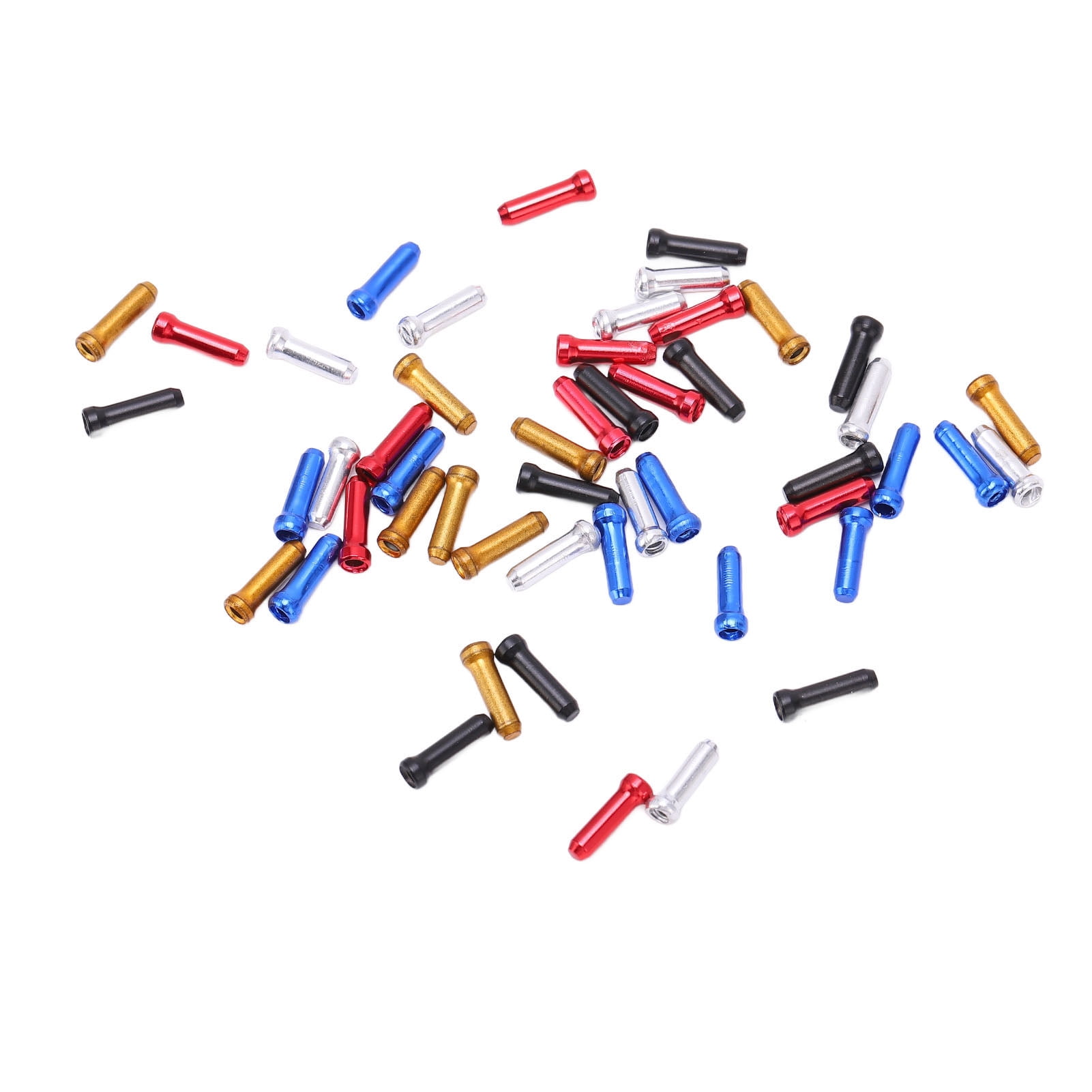 Lot De 50 Embouts De Câble De Frein En Alliage Aluminium – Pour Vélo, VTT, Ville, Pliant, Anti-desserrage, 10 Mm X 5 Mm