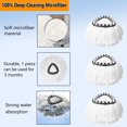 thumbnail image 3 of Cabezales de repuesto Spin Mop Yeazhen, paquete de 8 unidades, 100% microfibra, 3 of 7