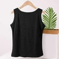 thumbnail image 4 of Wyobmus Womens Plus Size Tank Tops Soft Summer Sleeveless Henley Tank Tops Casual Oversized Camisoles Button Down Tunics Shirts X-5X A-Black, 4 of 6