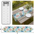 thumbnail image 3 of Turquoise Green Palm Leaves Table Runner Linen Burlap Table Runner 90 Inches Long Tropical Botanical Summer Dresser Scarves for Kitchen Island Coffee Dining Room Party Wedding Holiday Decor 13"x90", 3 of 8