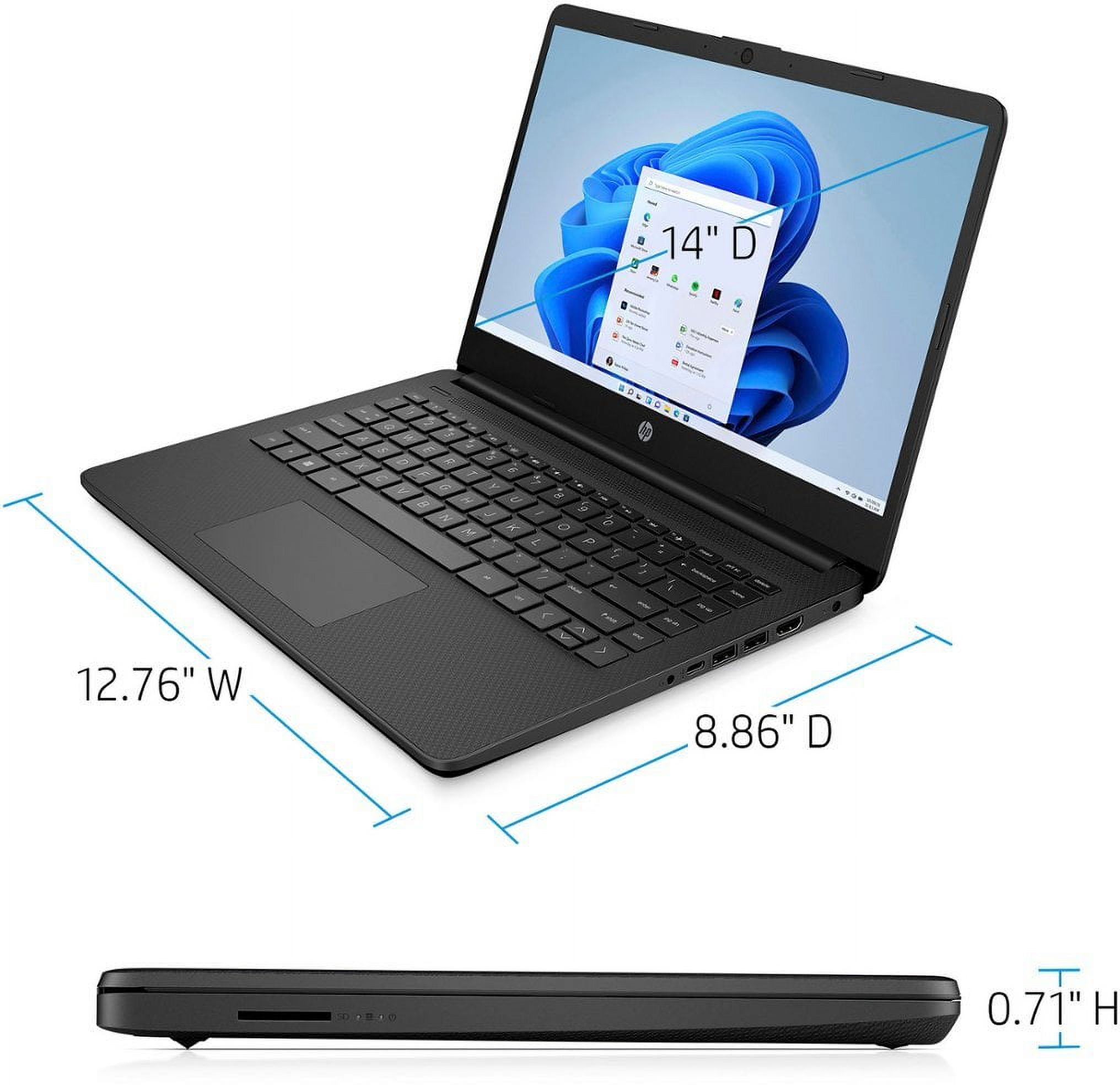 HP 14 Laptop, AMD Ryzen 3 5300U, 12 GB RAM, 1TB SSD Storage, 14