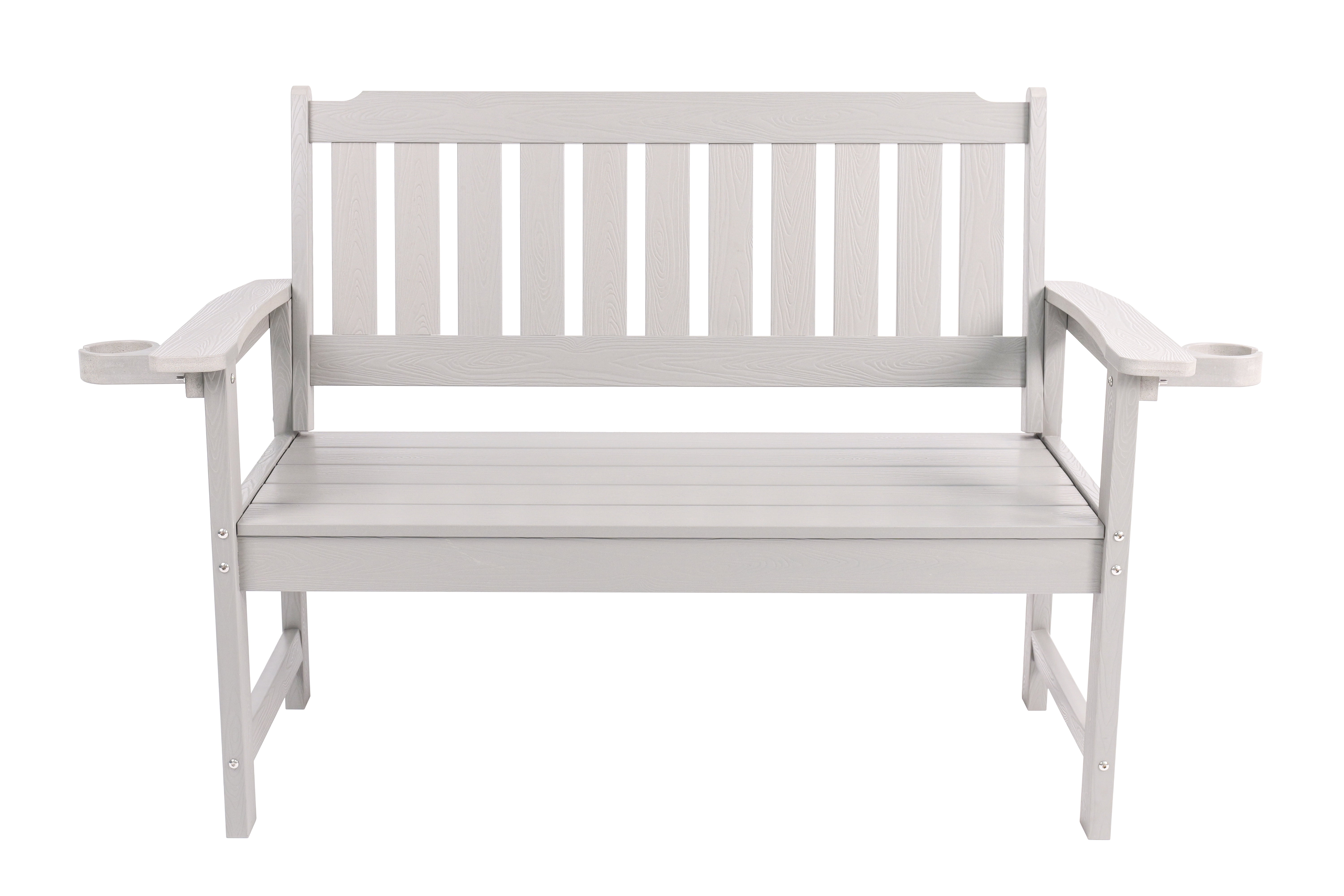 Weather Resistant Garden Bench, Public Rest Long Chair for Patio Porch Park Backyard Outdoor Leisure Area, Dark Brown