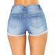 thumbnail image 2 of Romastory Pantalones cortos de mezclilla vintage para mujer, pantalones cortos elásticos con dobladillo dobl para mujer, Azul claro-02, XXL, 2 of 3