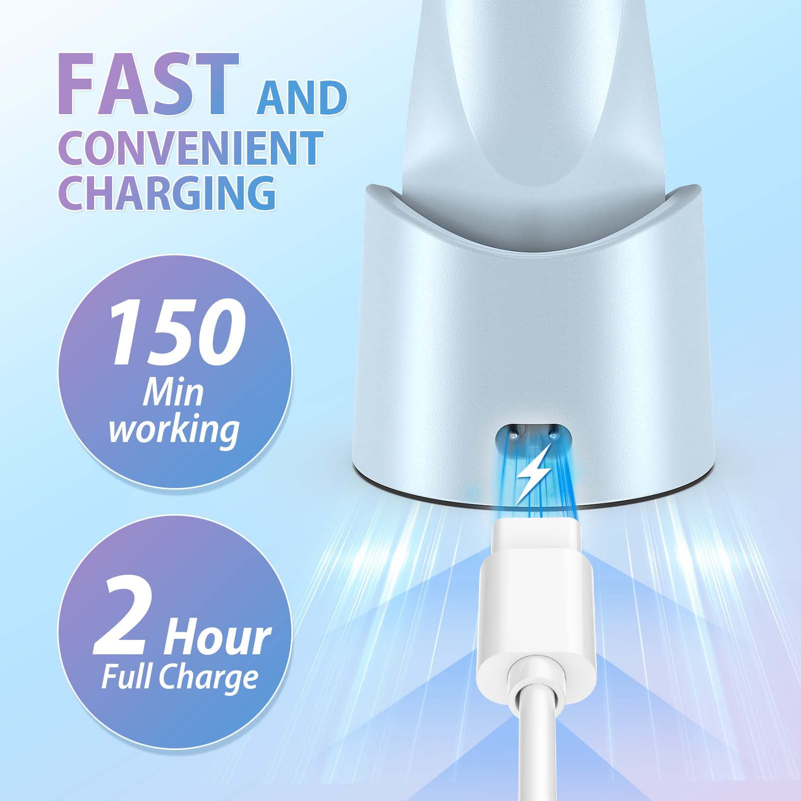 HOOICB Electric Shaver for Women, 2-in-1 Rechargeable Electric Razors for Women with Precision Trimmer Head, Painless Shaving, Wet Dry Use Bikini Trimmer