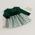 thumbnail image 3 of Robes Patchwork en Tulle à Pois à Manches Longues à Col Rond pour Bébés Filles, 3 of 9