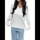 thumbnail image 2 of Suéter de Punto de Larga para Mujer, Jersey Ajustado con Cuello en V, Ropa Informal de Negocios para Otoño XL, 2 of 7