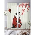 thumbnail image 4 of Sheer Curtains 108 Inches Long 2 Panels Set, Window Sheer Curtains for Living Room/Bedroom, Light Filtering Rod Pocket Curtain 52''x108''x2, 4 of 8