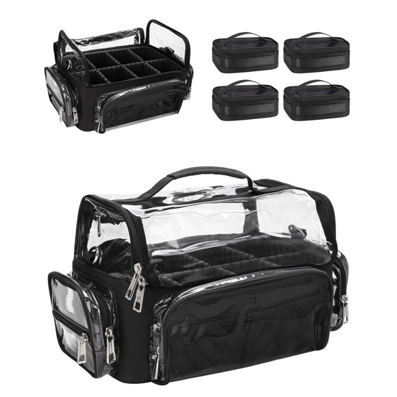 Funda para brochas de maquillaje NAONAYA con 4 minibolsas profesionales